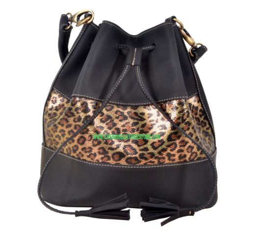 Vintage Real Waxed Buffalo Leather Women Satchel Style Shoulder Bag